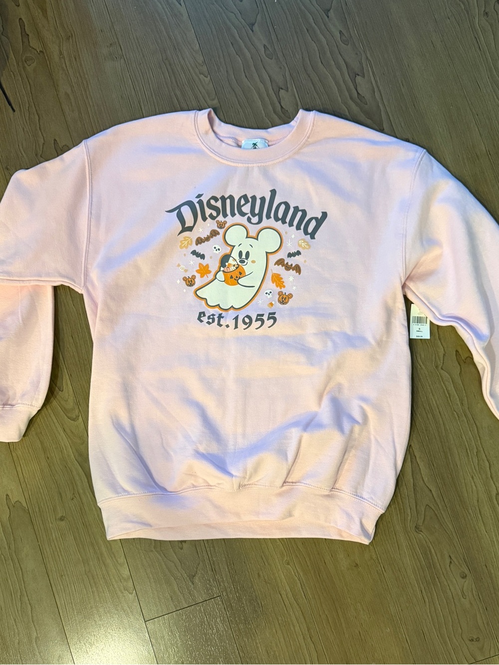 Disney Light Pink Crewneck Sweatshirt with Character Graphic